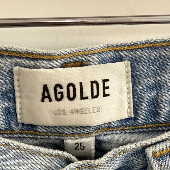 Agolde Riley Crop High Rise Skinny Distressed Size 25 - Picture 2 of 3